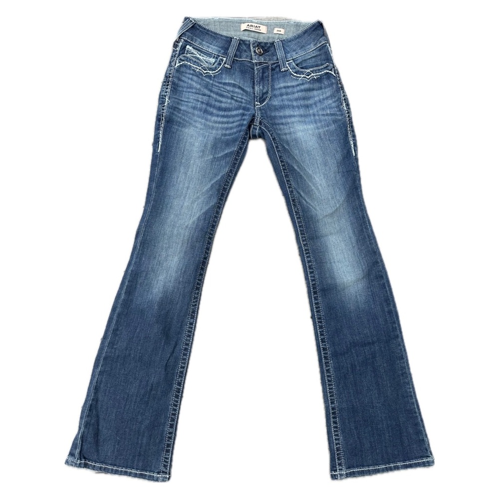 Ariat Women’s Real Mid Rise Bootcut Jeans – Entwined, Marine Wash, 25R